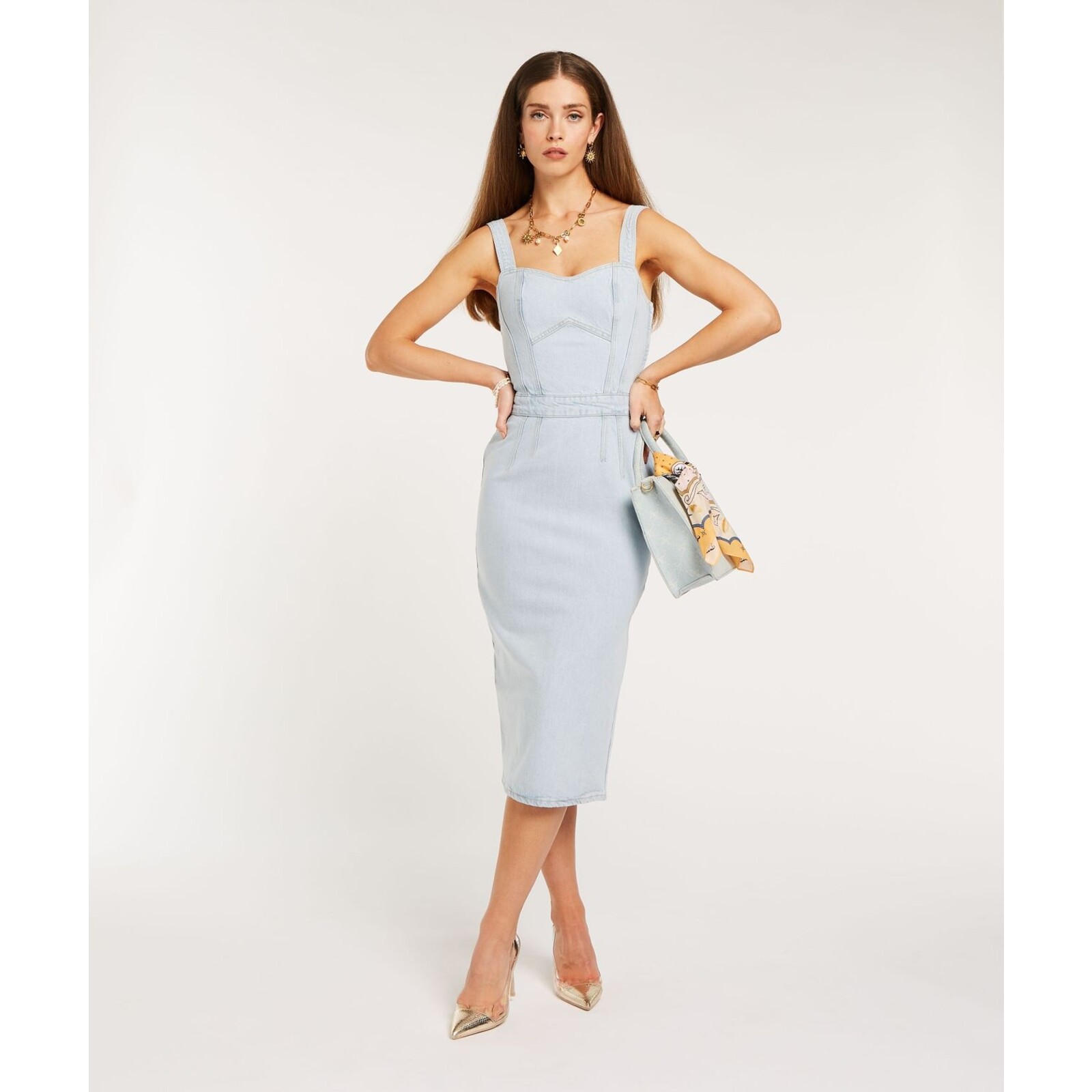 JoshV Dress Cleo Light Blue Denim  JoshV