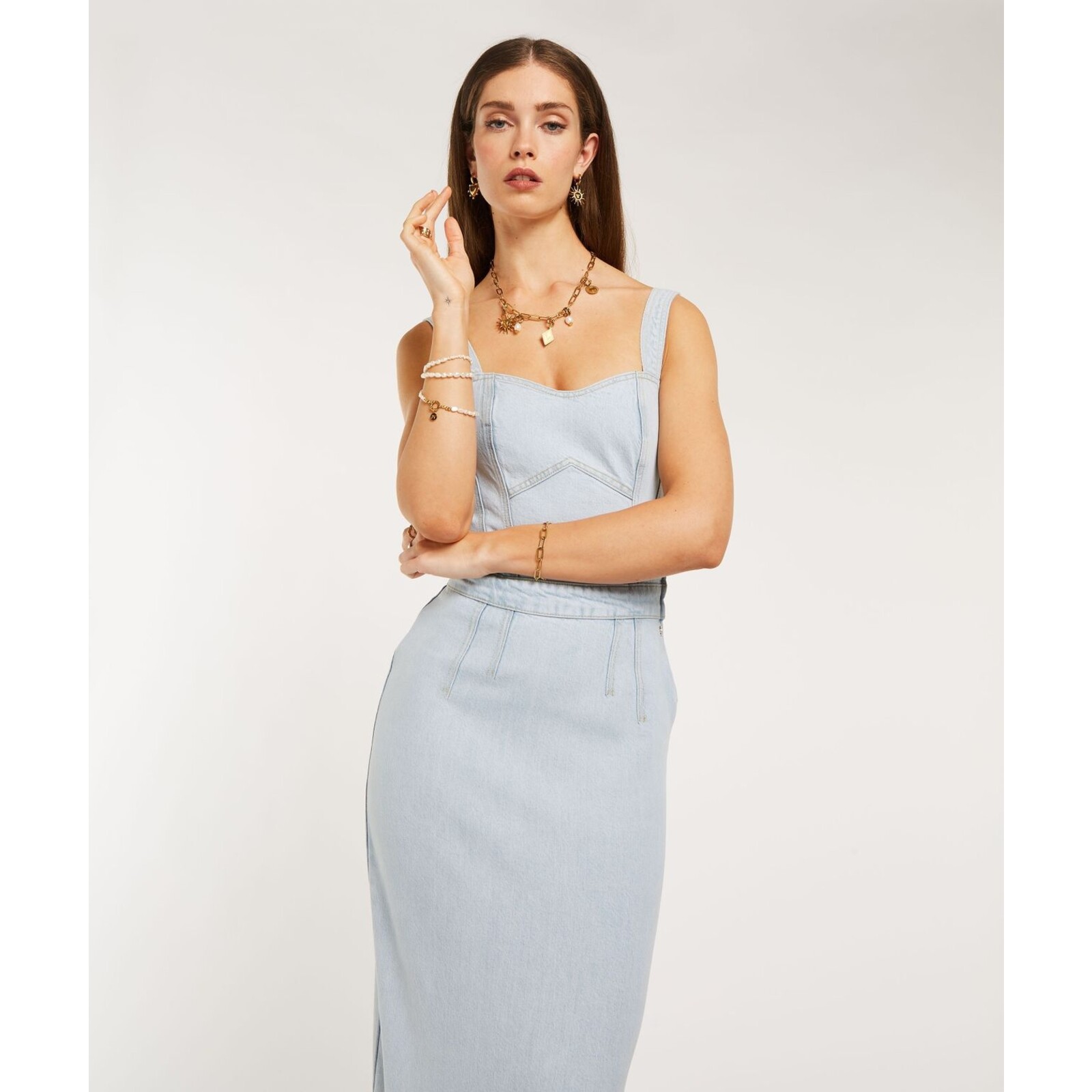 JoshV Dress Cleo Light Blue Denim  JoshV