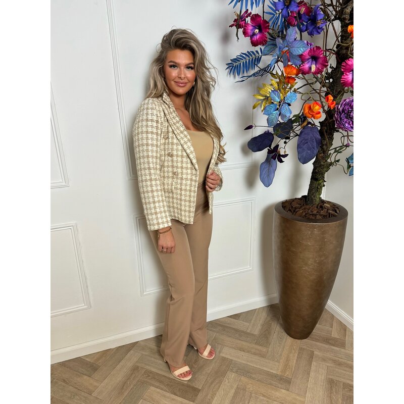 Blazer Chique Tweed Beige