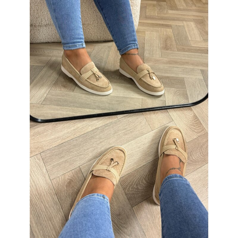 Loafers Celina Suede Khaki J1913 (WEB ONLY)