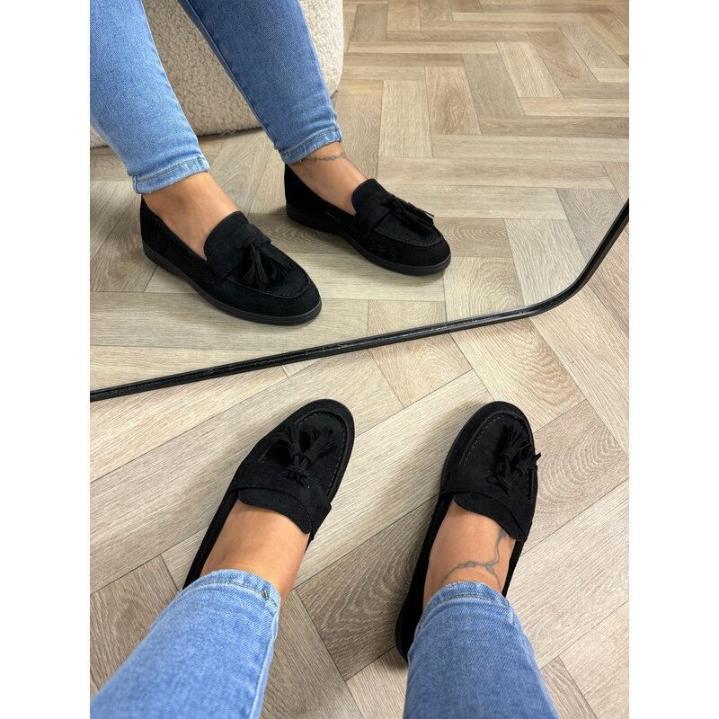 Loafers Chique Suede Black J1915 (WEB ONLY)