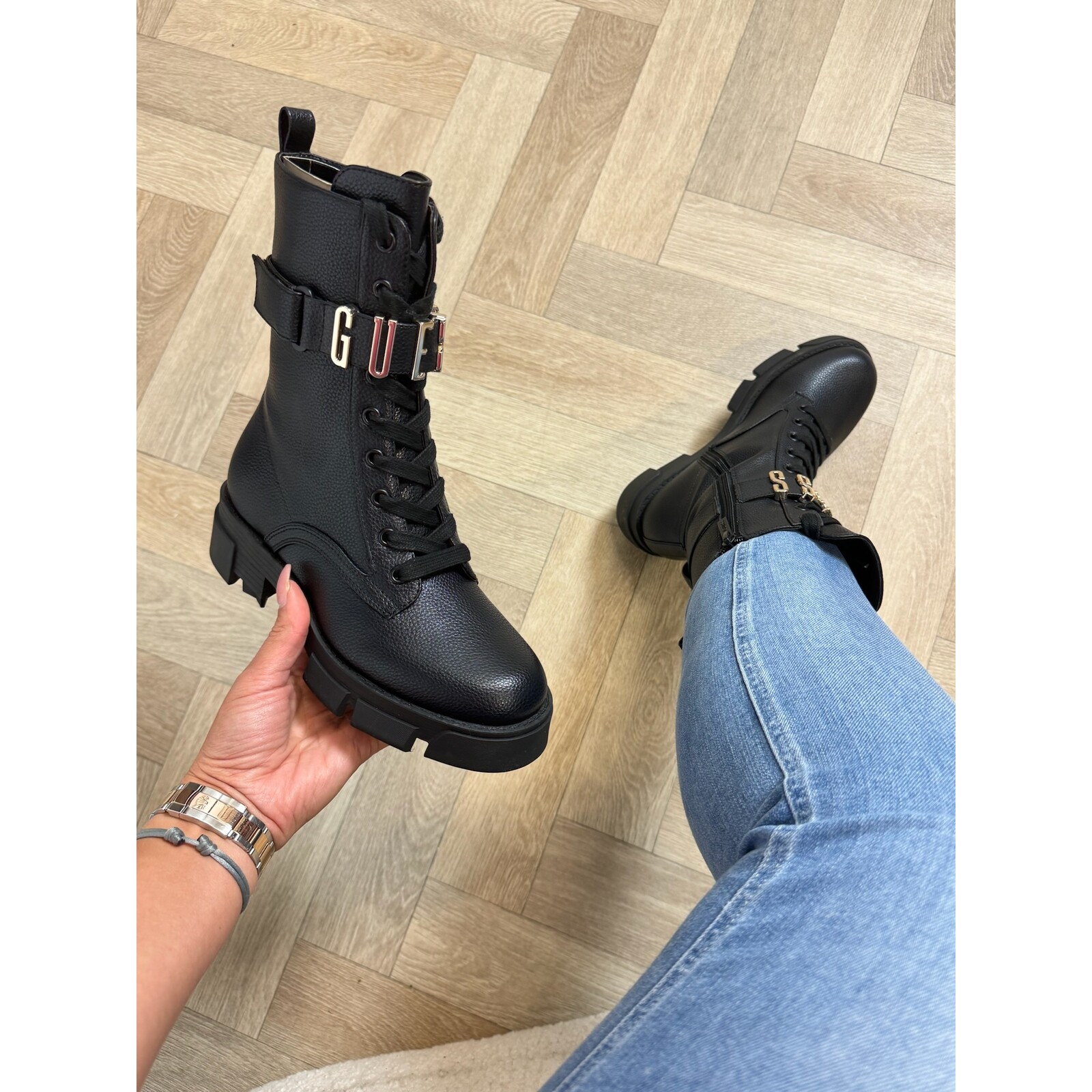 Guess Boots Logo Black Guess 894