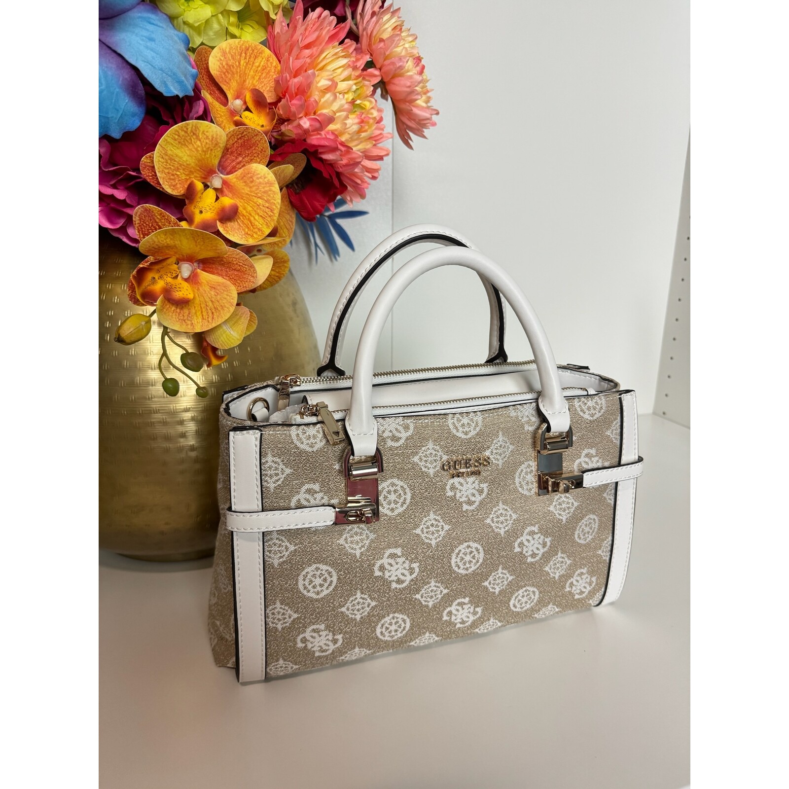 Guess Bag Loralee White Logo Big Guess 882