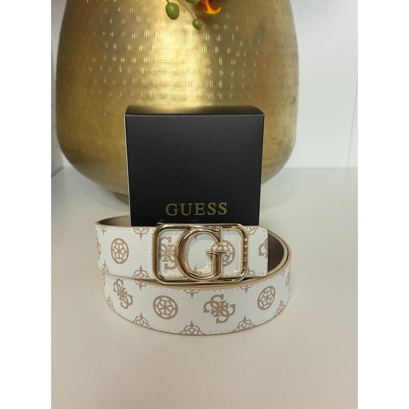 2 in 1 Belt Beige Logo Guess 898