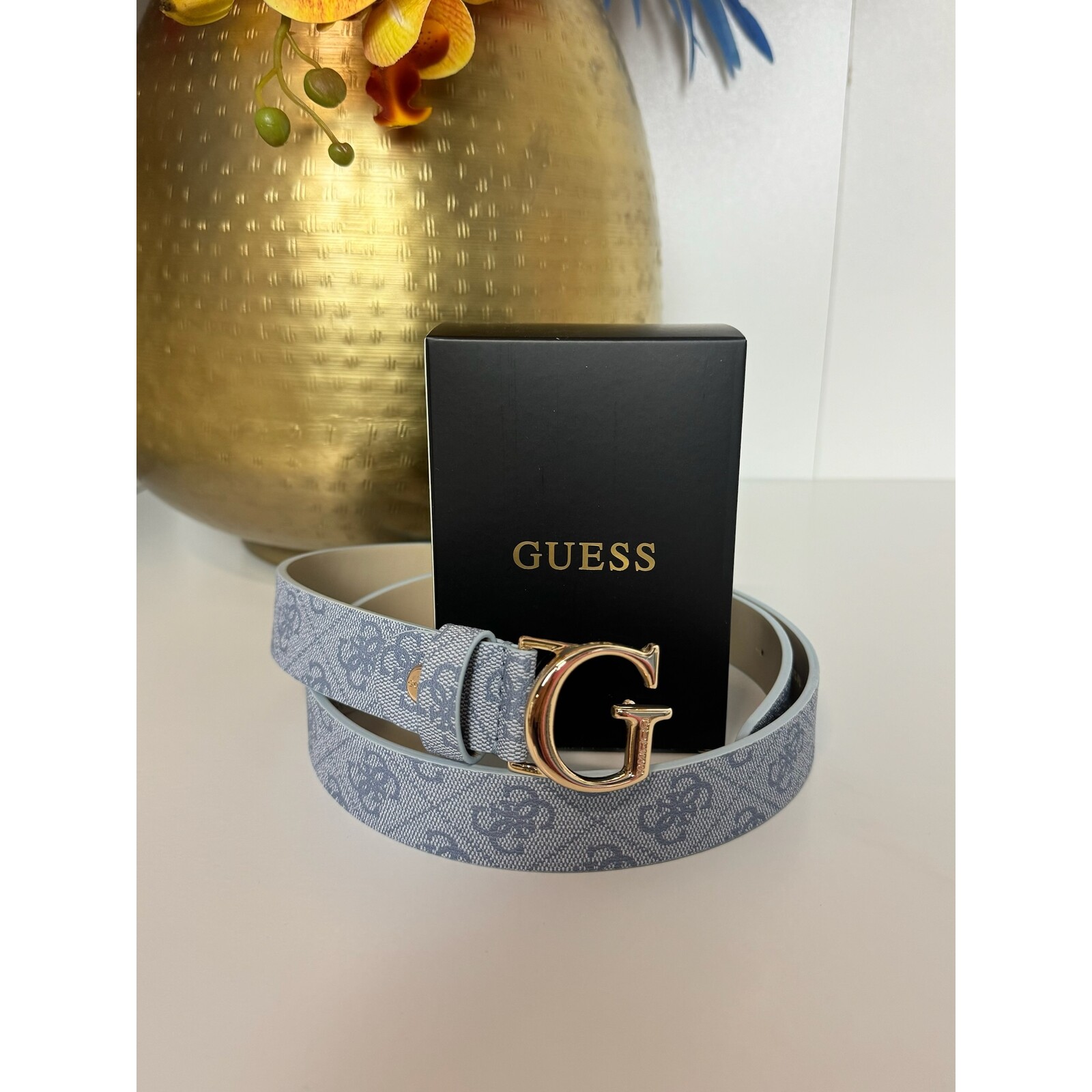 Guess Belt Logo Blue Guess 895