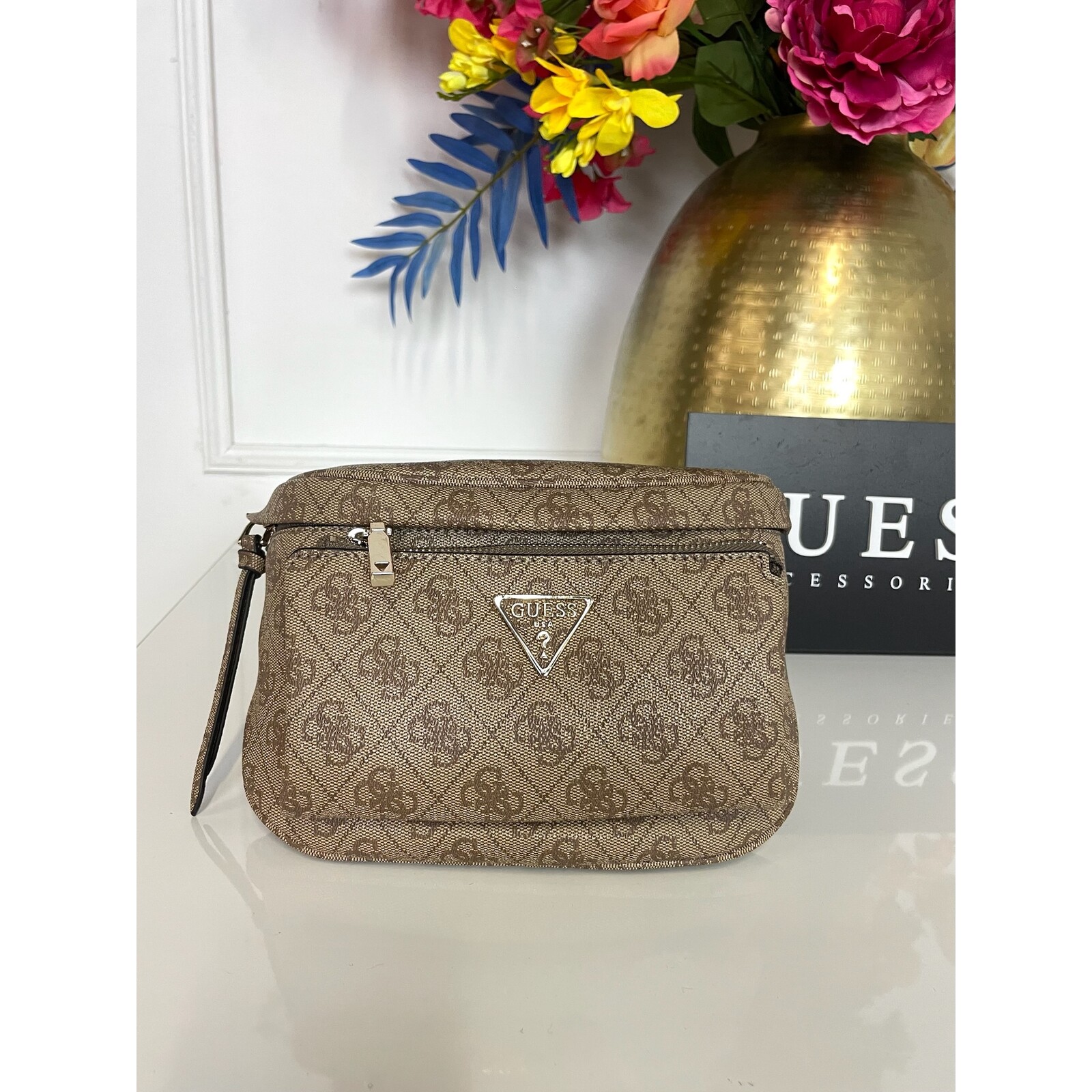 Guess BumBag  Power Play Mini  Latte Logo Guess 925