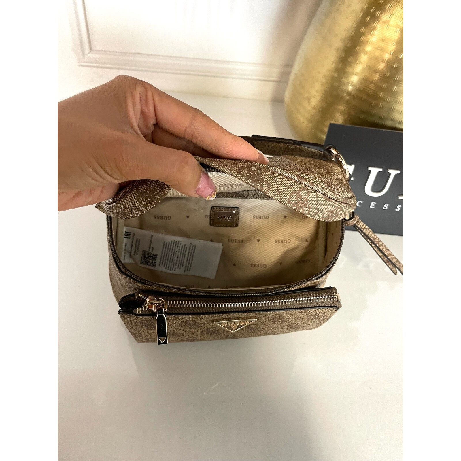 Guess BumBag  Power Play Mini  Latte Logo Guess 925