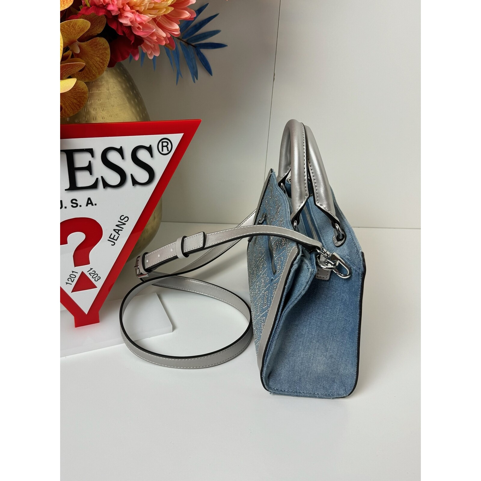 Guess Bag Denim Logo Dili Guess 989