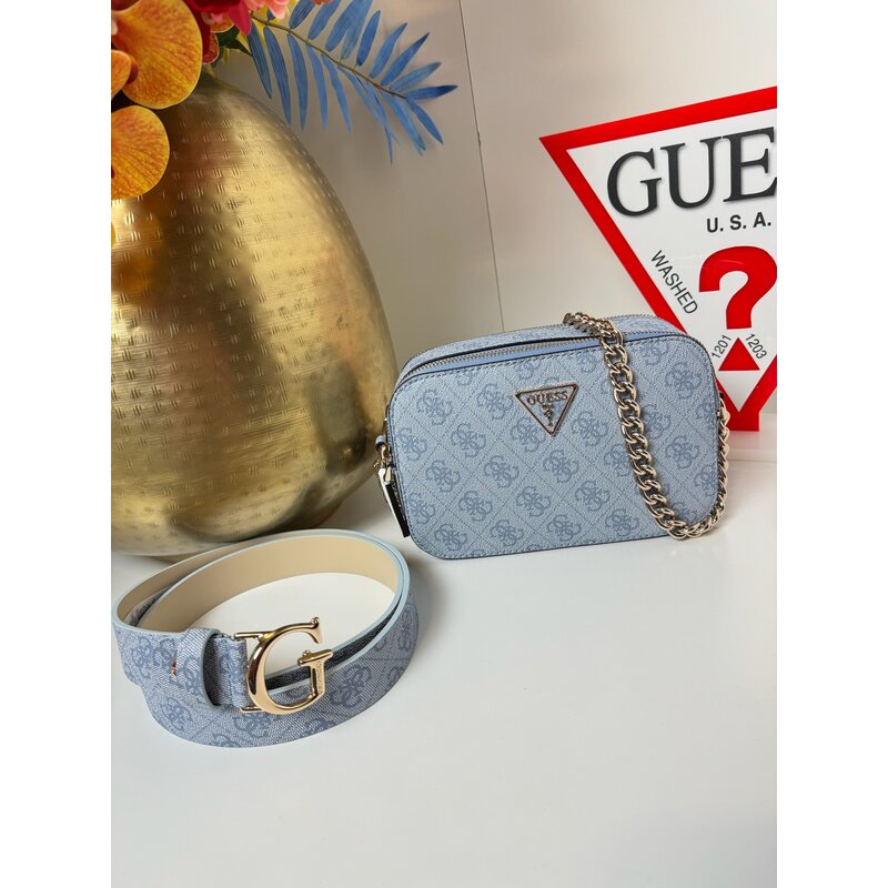 Bag Noelle Logo Light Blue Guess 983