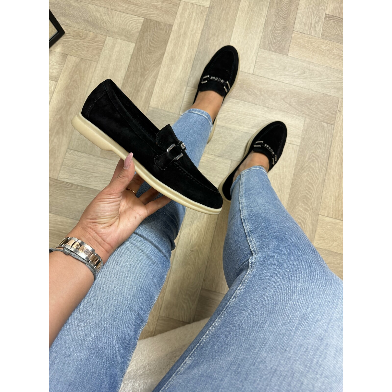 Guess Loafers Suede Guess Black Guess 104