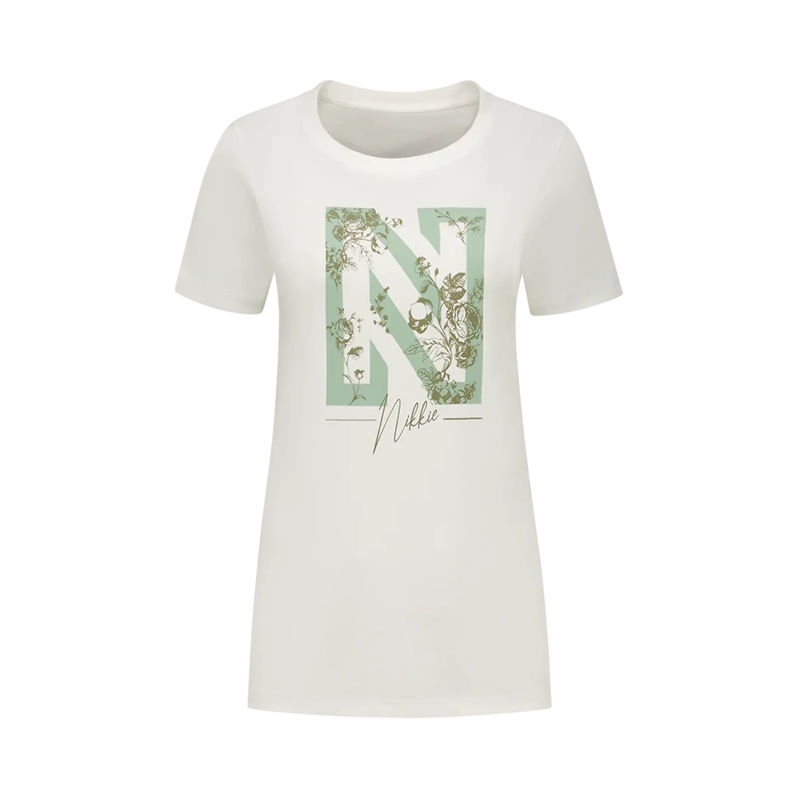 Nikkie T-shirt Goddes Logo Star White Nikkie