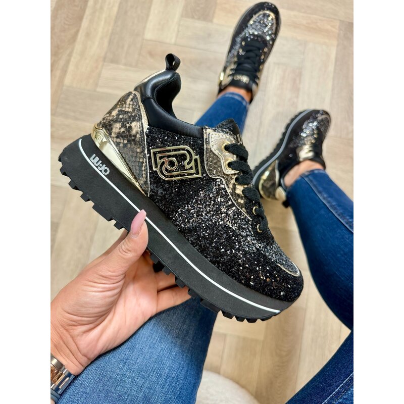 Sneakers Maxi Wonder  Glitter Black Liu Jo 1458