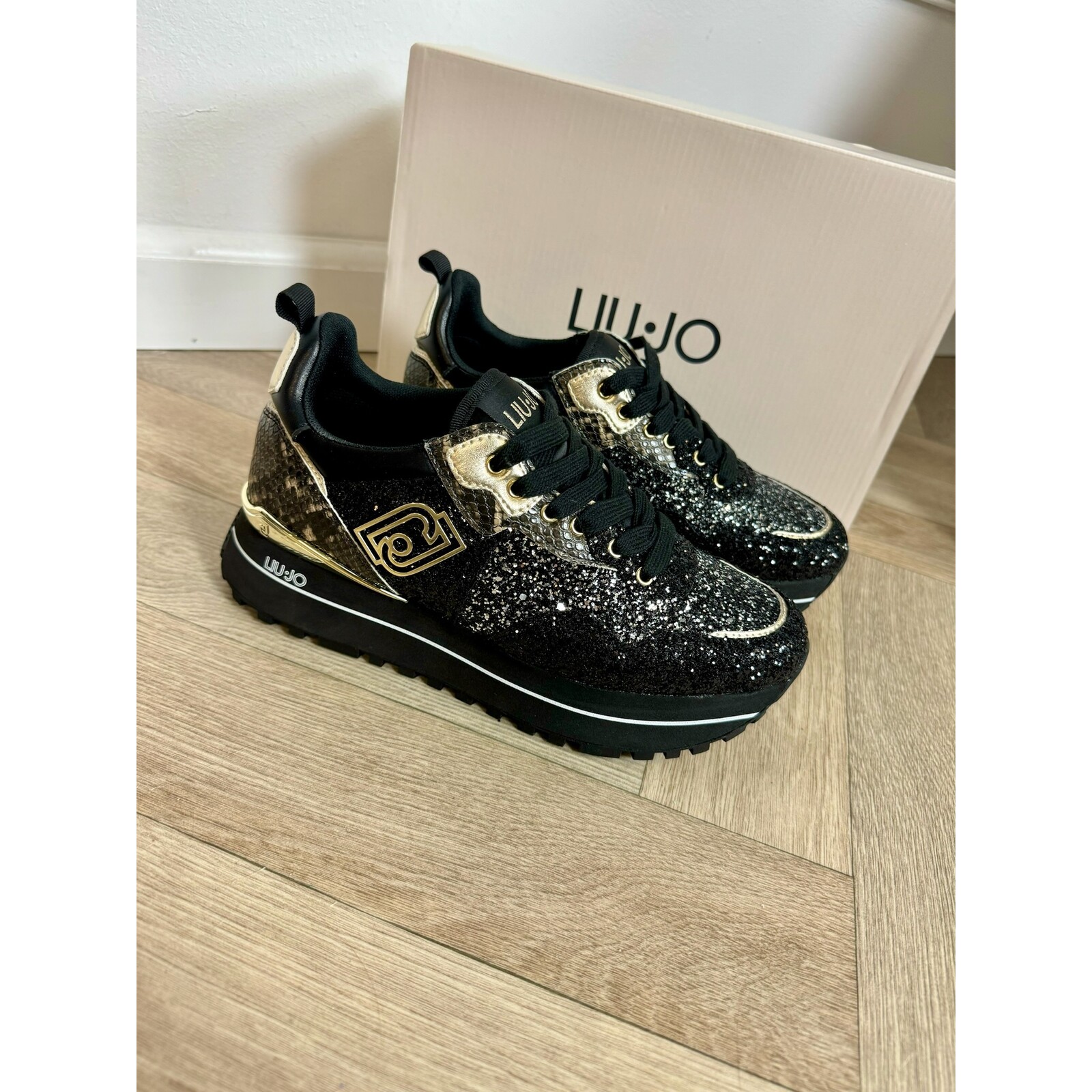 Liu-Jo Sneakers Maxi Wonder  Glitter Black Liu Jo 1458