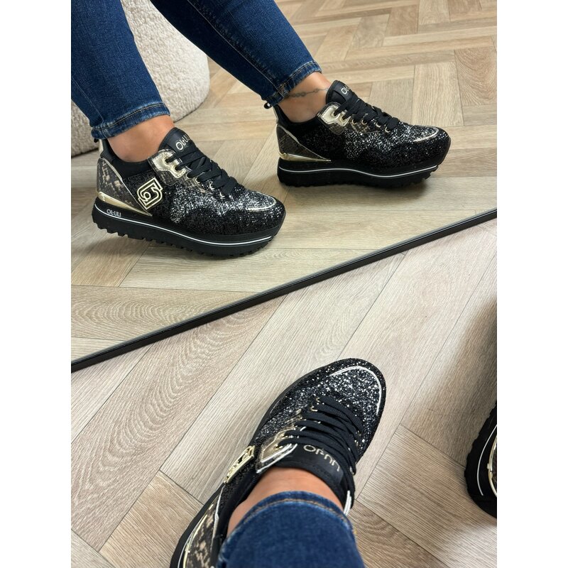 Sneakers Maxi Wonder  Glitter Black Liu Jo 1458