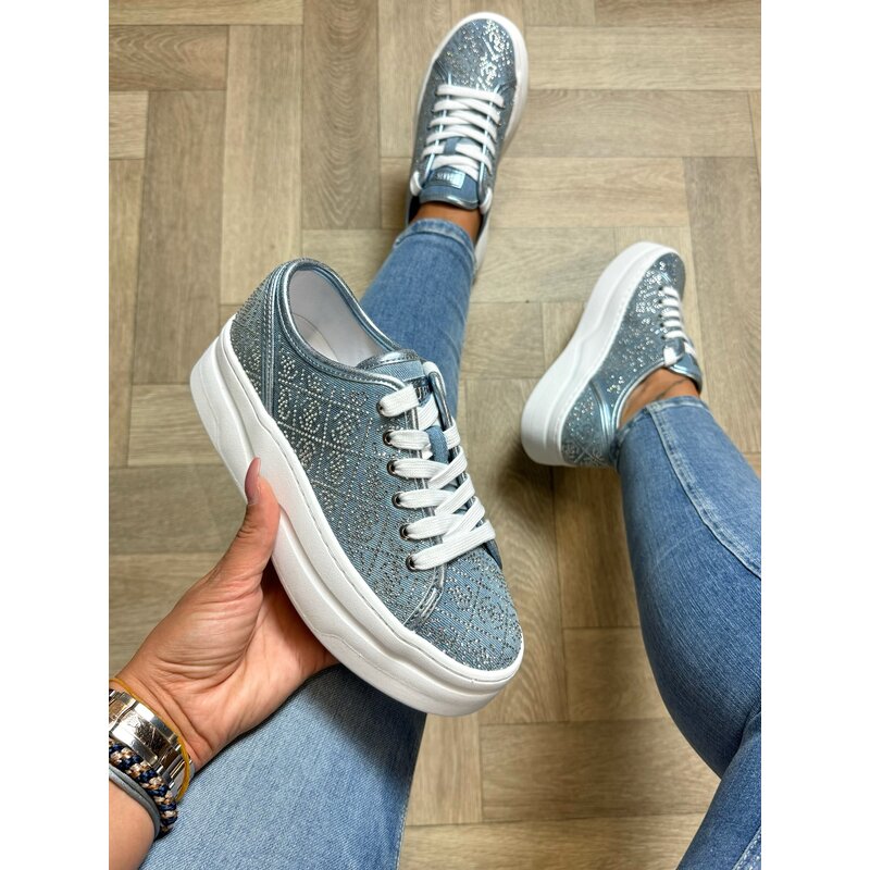 Sneakers Logo Glitter  Blue Guess  129