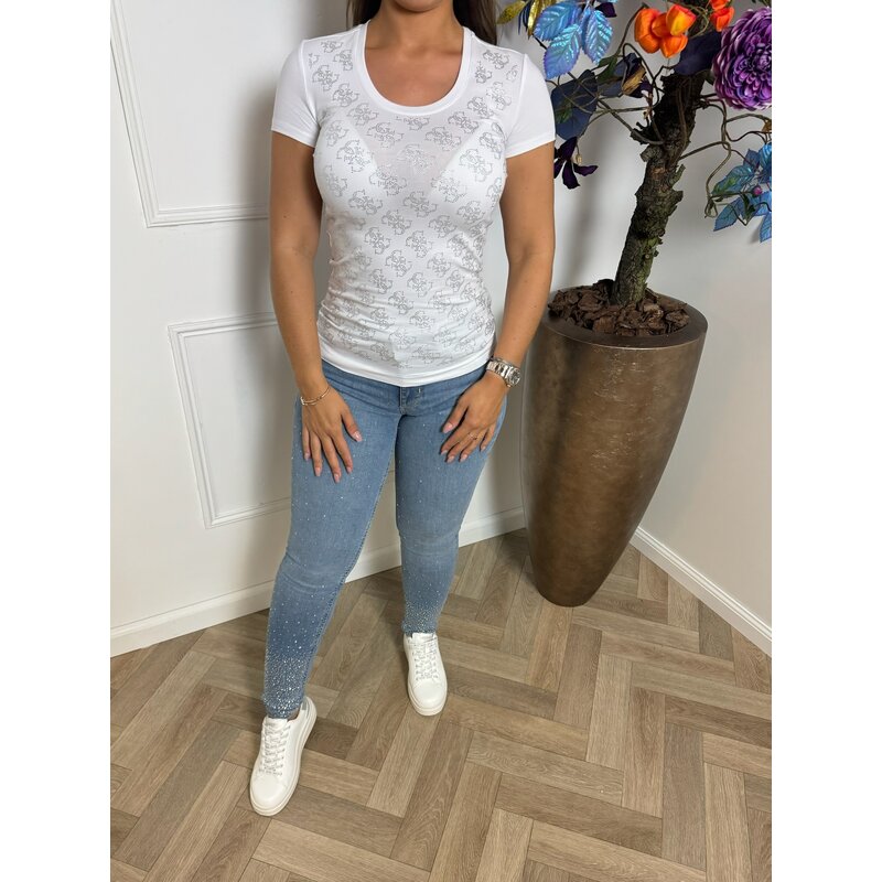 T-shirt 4G Allover White Guess 114