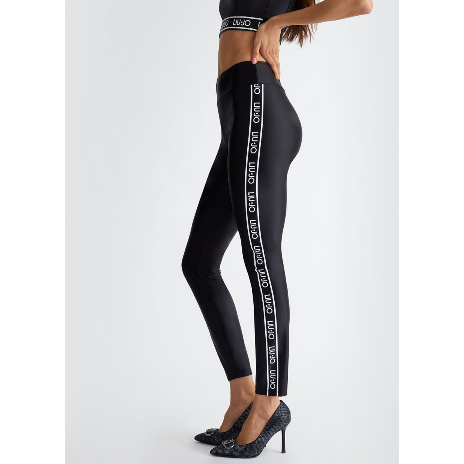 Liu-Jo Legging Black White Logo Liu Jo 1544