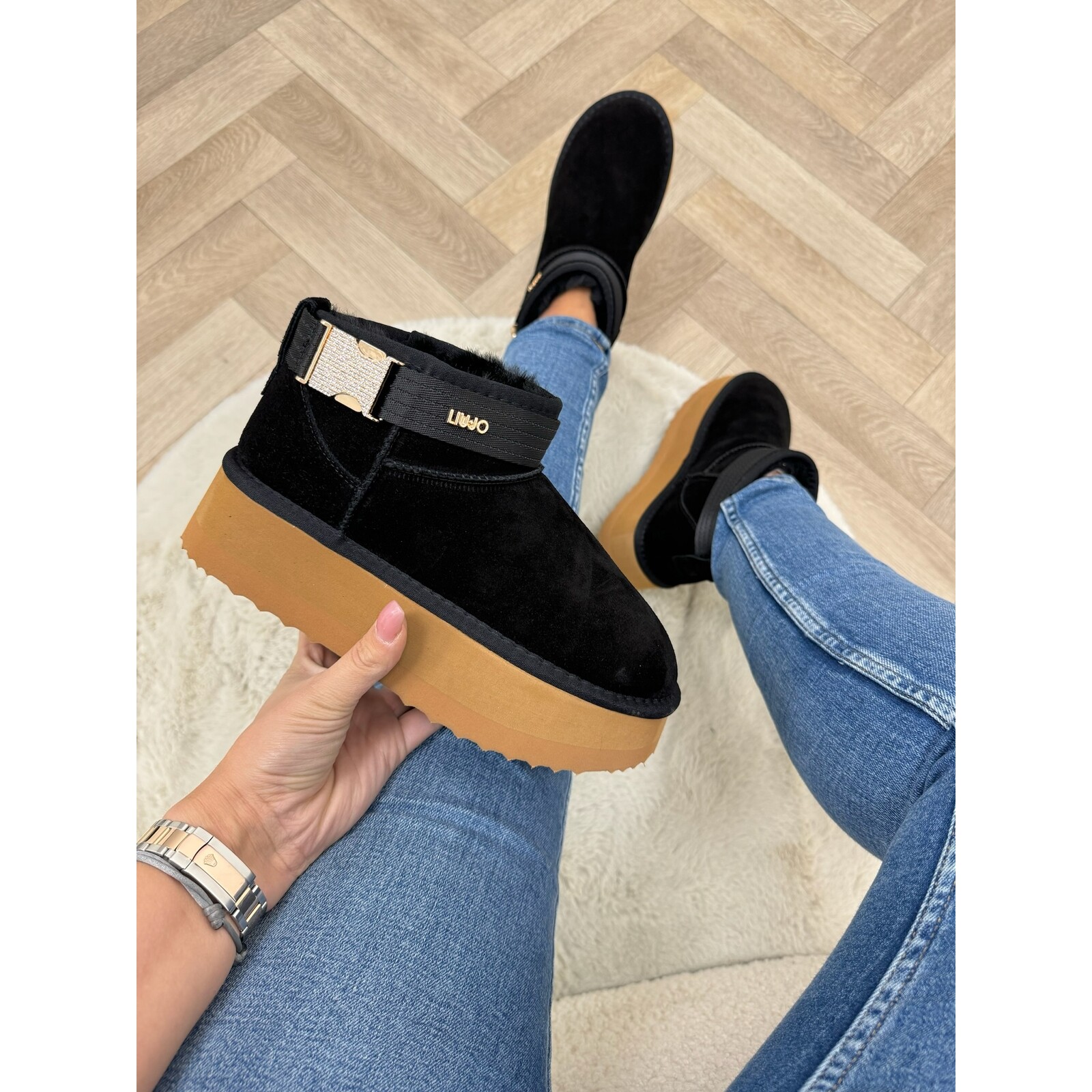 Boots Jane Suede Cow Black Liu Jo 1573