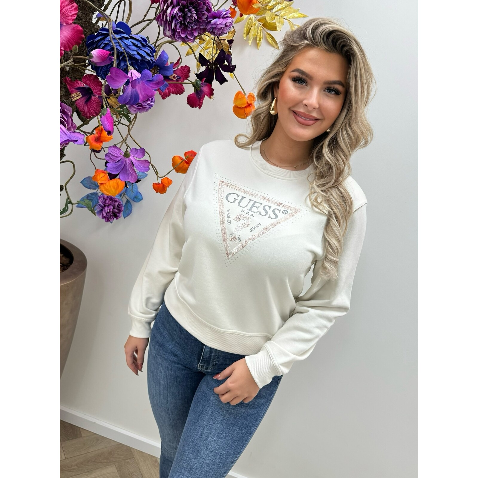 Guess Sweater Python Off White Guess 296