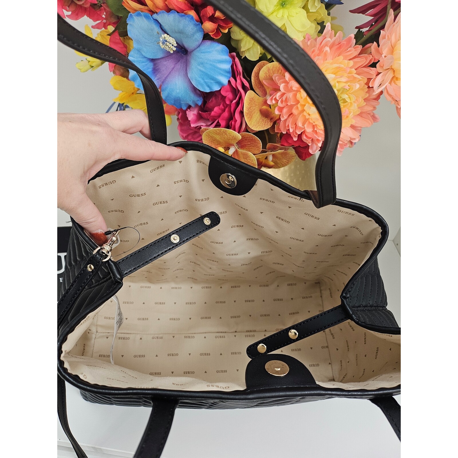 Guess Big Bag Power Play Logo Brown Guess 325