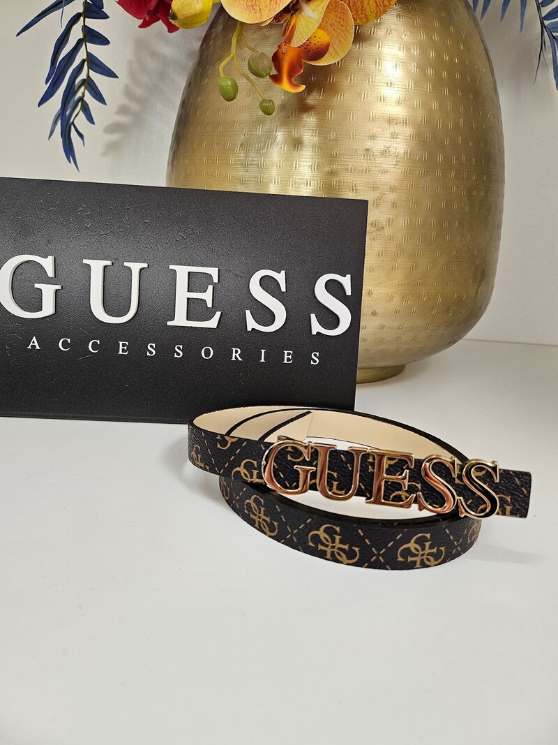 Belt Zamira Brown Logo Guess 300