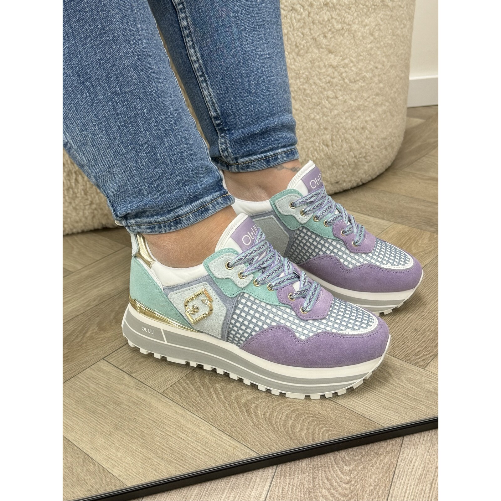 Liu-Jo Sneakers Maxi Wonder Cow Suede/Mesh Ametista Liu Jo 1607