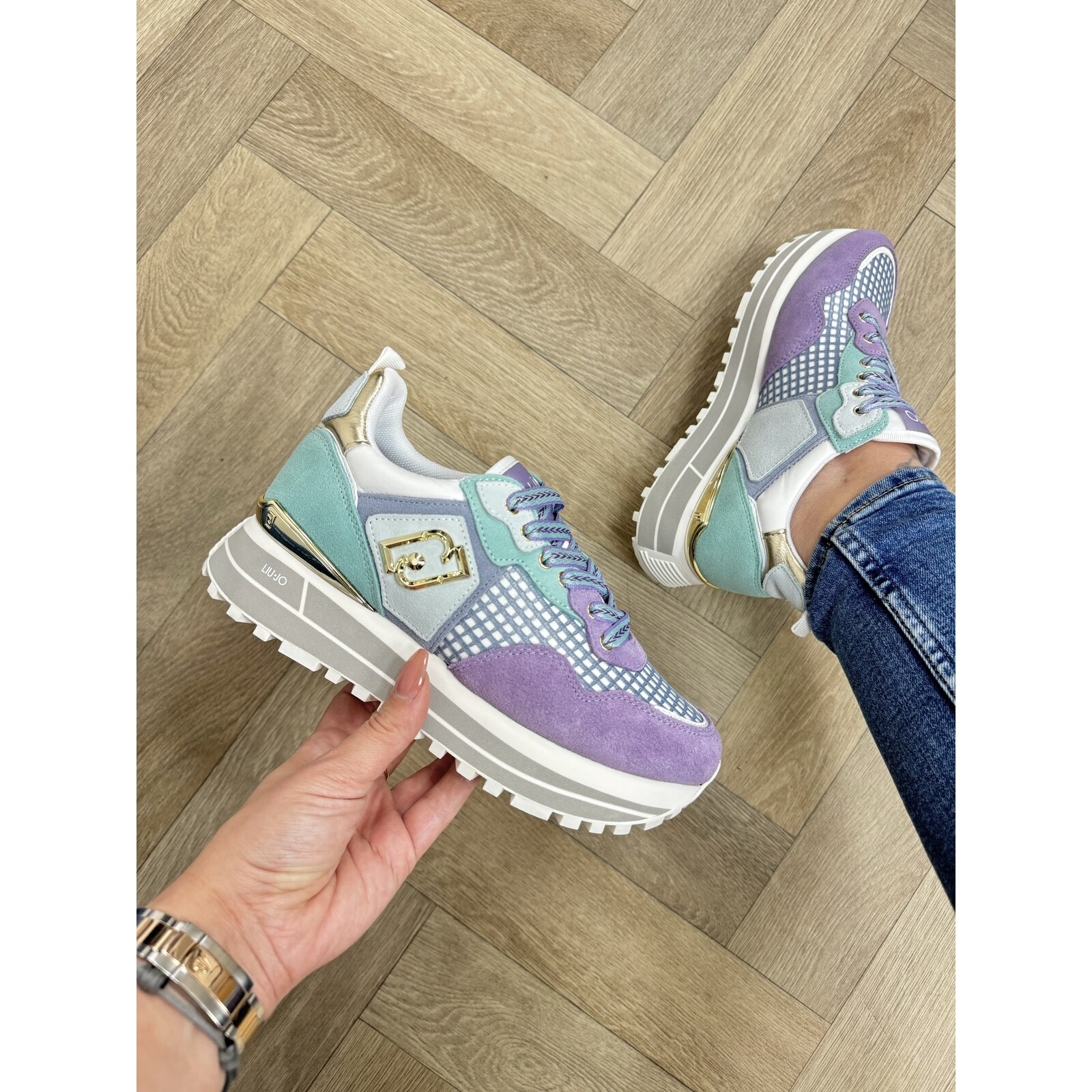 Liu-Jo Sneakers Maxi Wonder Cow Suede/Mesh Ametista Liu Jo 1607