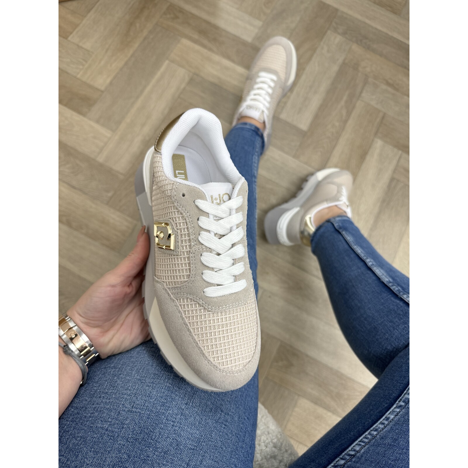 Liu-Jo Sneakers Amazing  Cow Suede Mesh  Sand Light Liu Jo 1605
