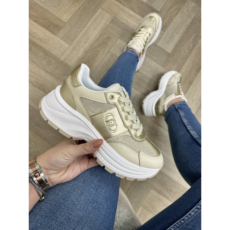 Sneakers Eva Lurex Beige 1610 Liu Jo