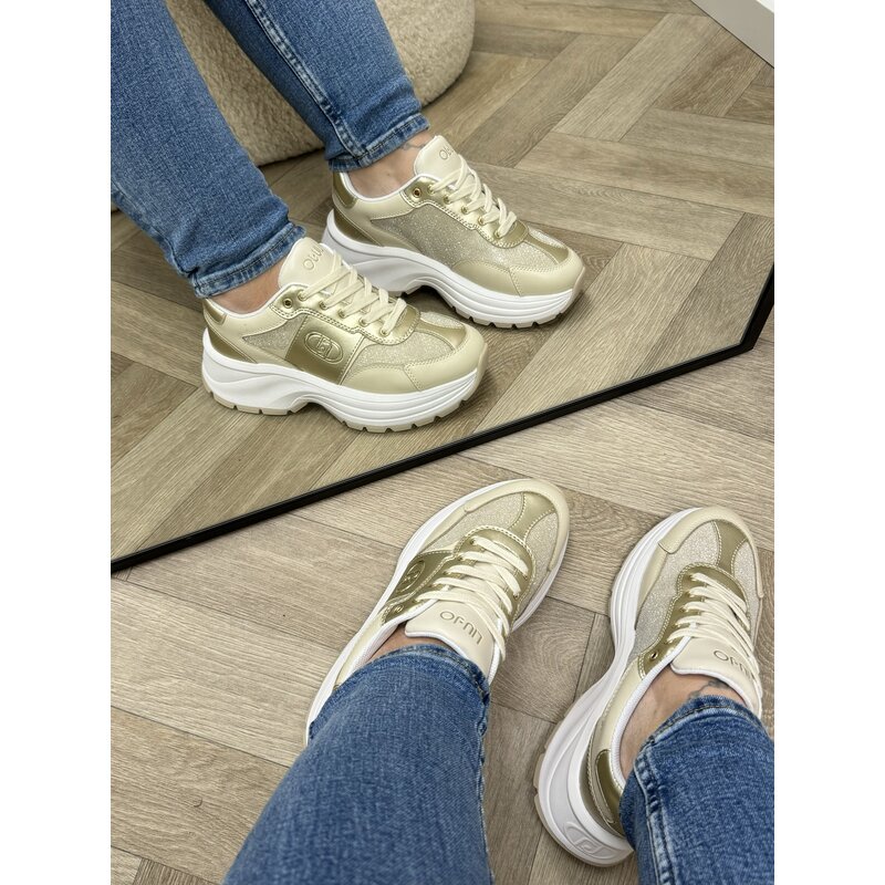 Sneakers Eva Lurex Beige 1610 Liu Jo