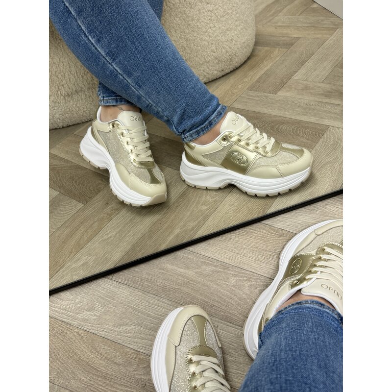 Sneakers Eva Lurex Beige 1610 Liu Jo