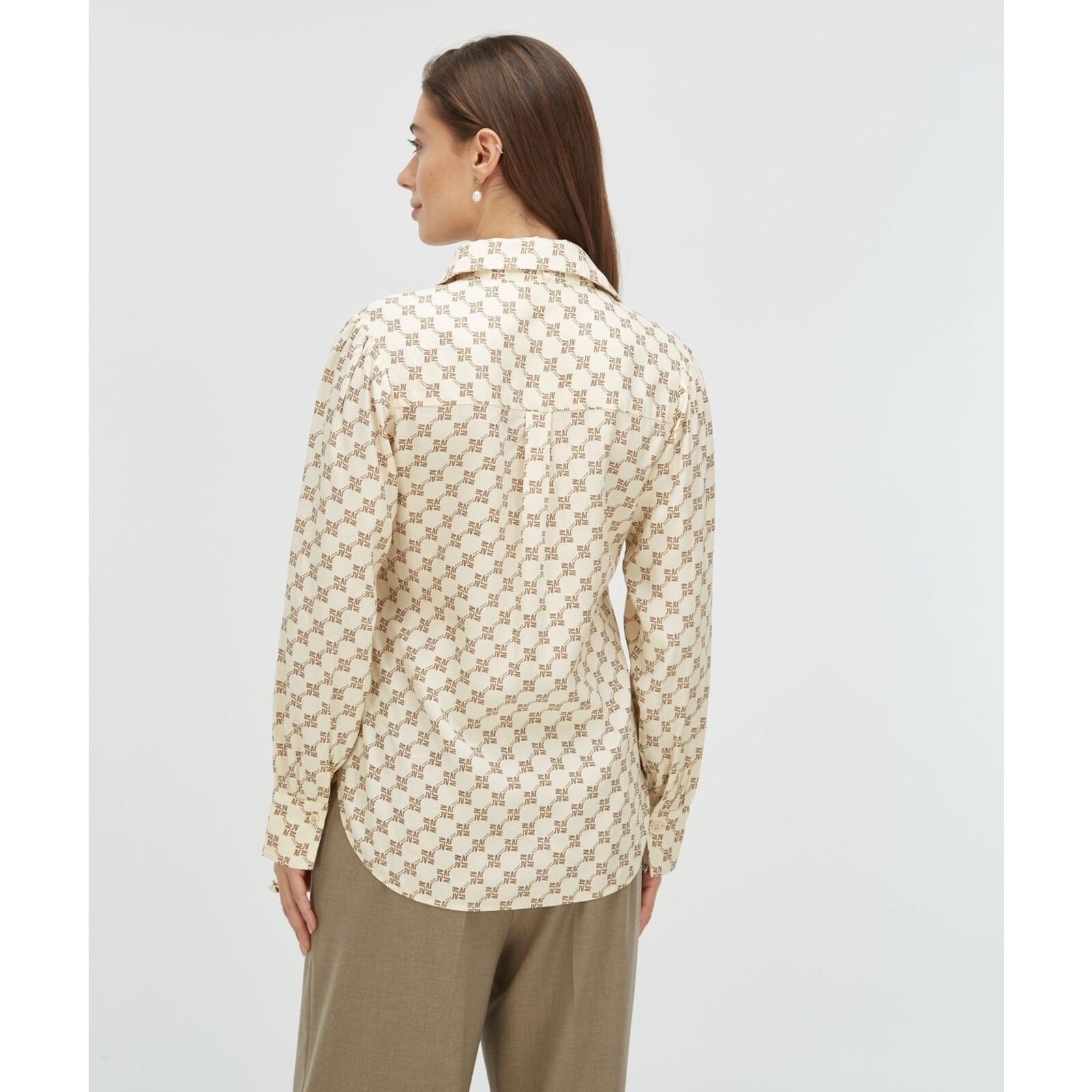 JoshV Blouse Sydney Light Ecru Light Mink JoshV