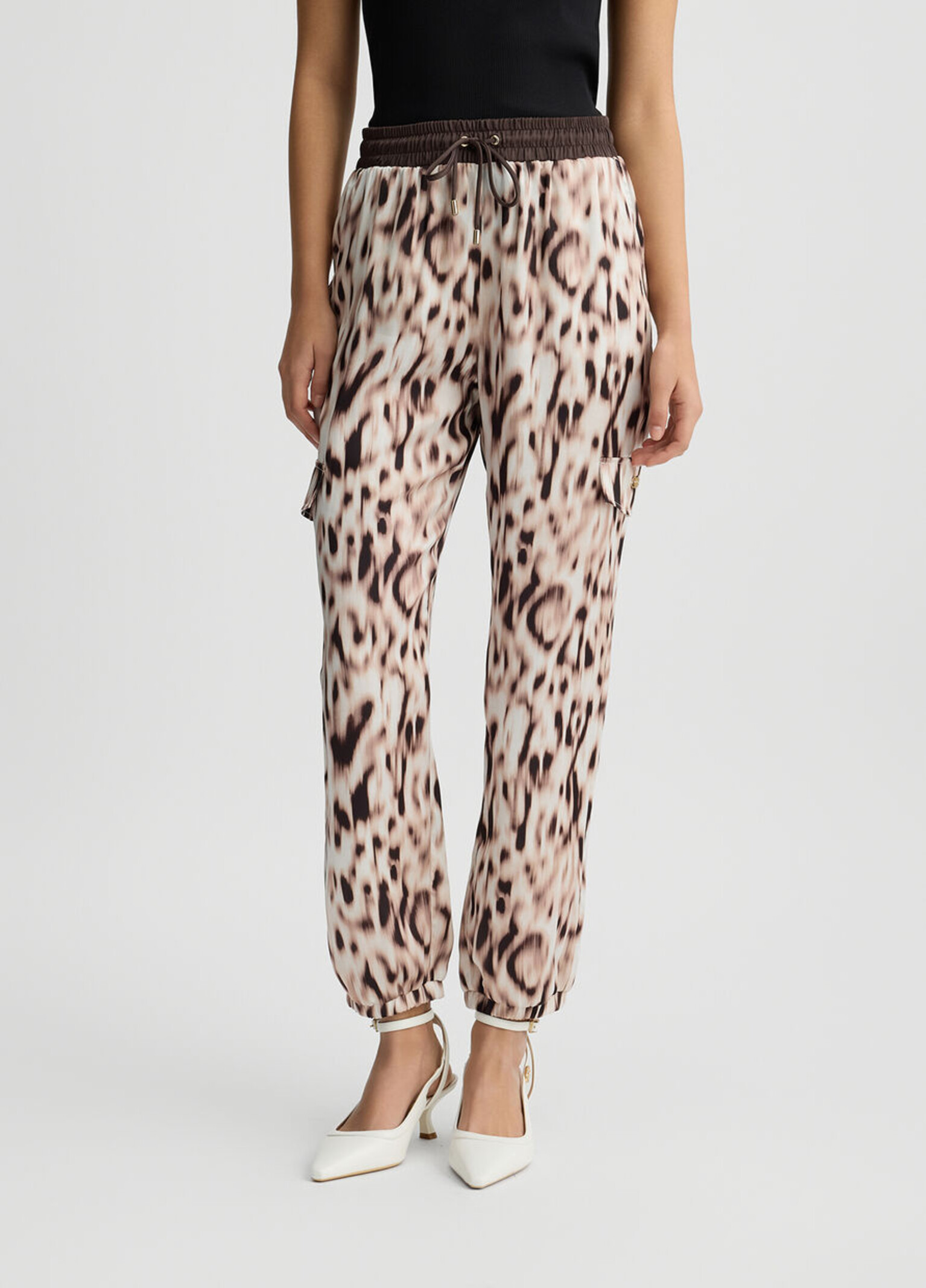 Liu-Jo Pants Animal Print Beige Moro Liu Jo 1638