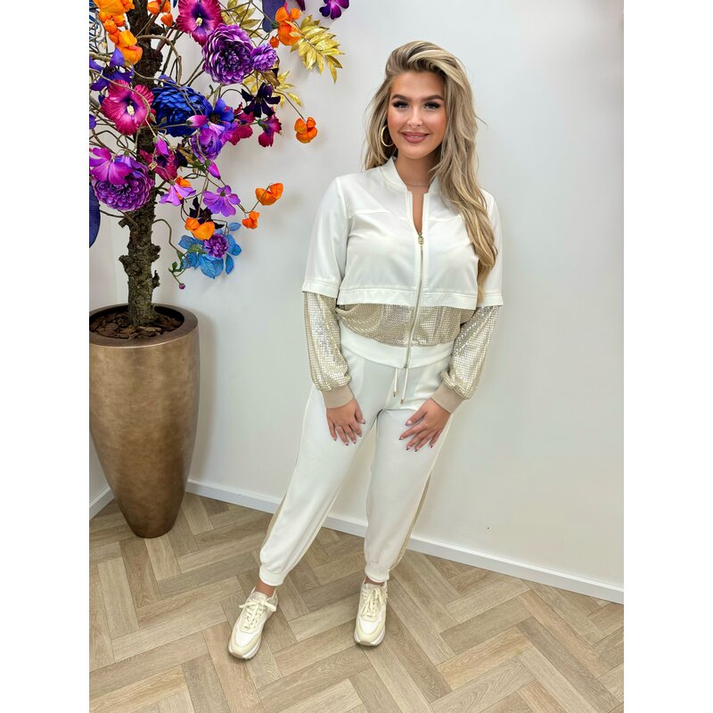 Jacket Giacca Pailletten Beige Liu Jo 1612