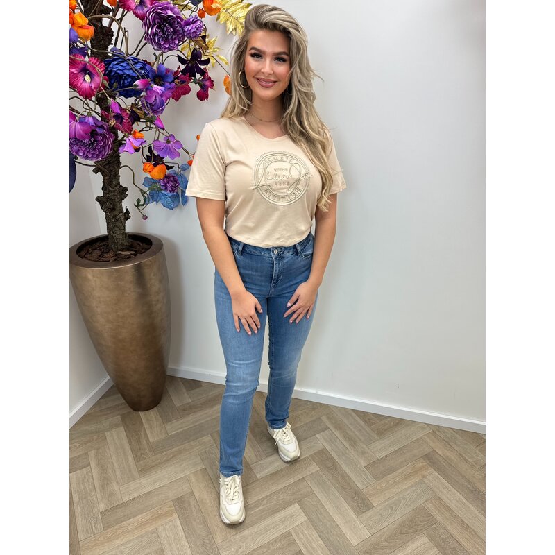 T-shirt Oversized Iconic Beige Liu Jo 1637
