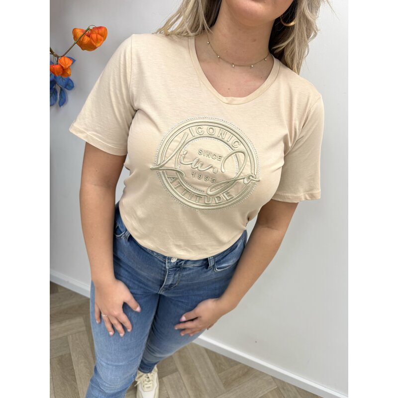T-shirt Oversized Iconic Beige Liu Jo 1637