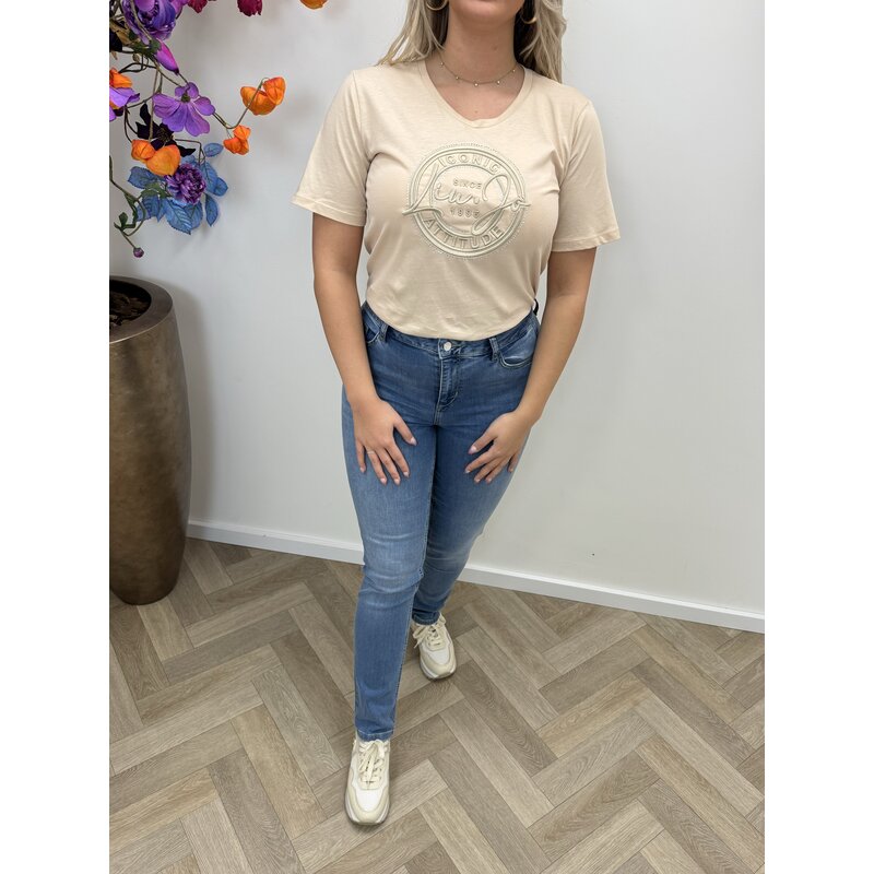 T-shirt Oversized Iconic Beige Liu Jo 1637