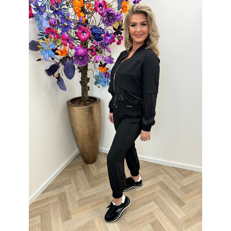 Jacket Giacca Pailletten Black Liu Jo 1613