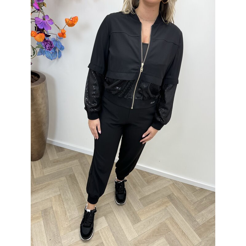 Jacket Giacca Pailletten Black Liu Jo 1613