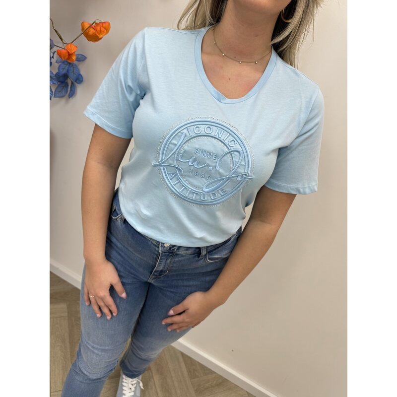 T-shirt Oversized Iconic Blue Liu Jo 1636