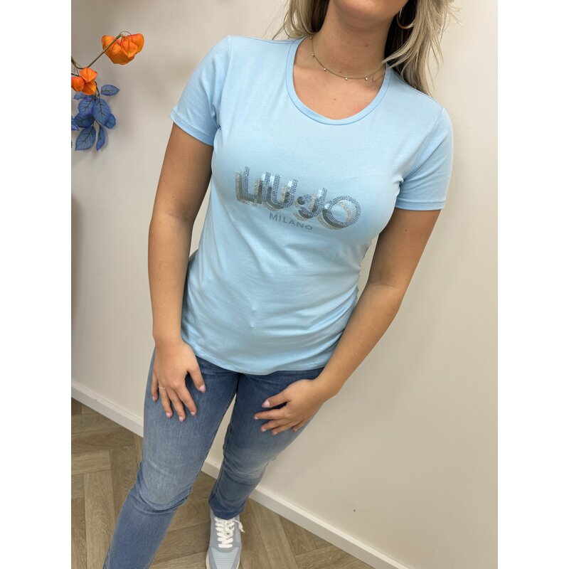 T-shirt Moda Crystal Blue Liu Jo 1618