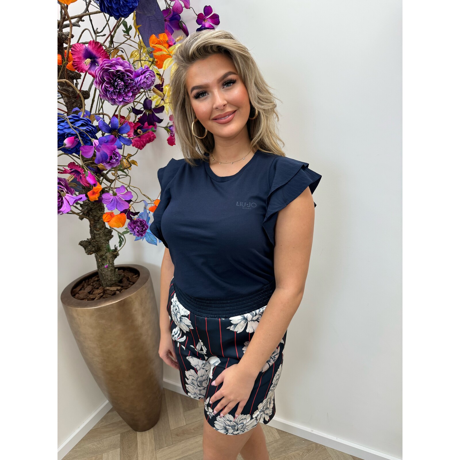Liu-Jo Top Ruffle Navy Liu Jo 1624
