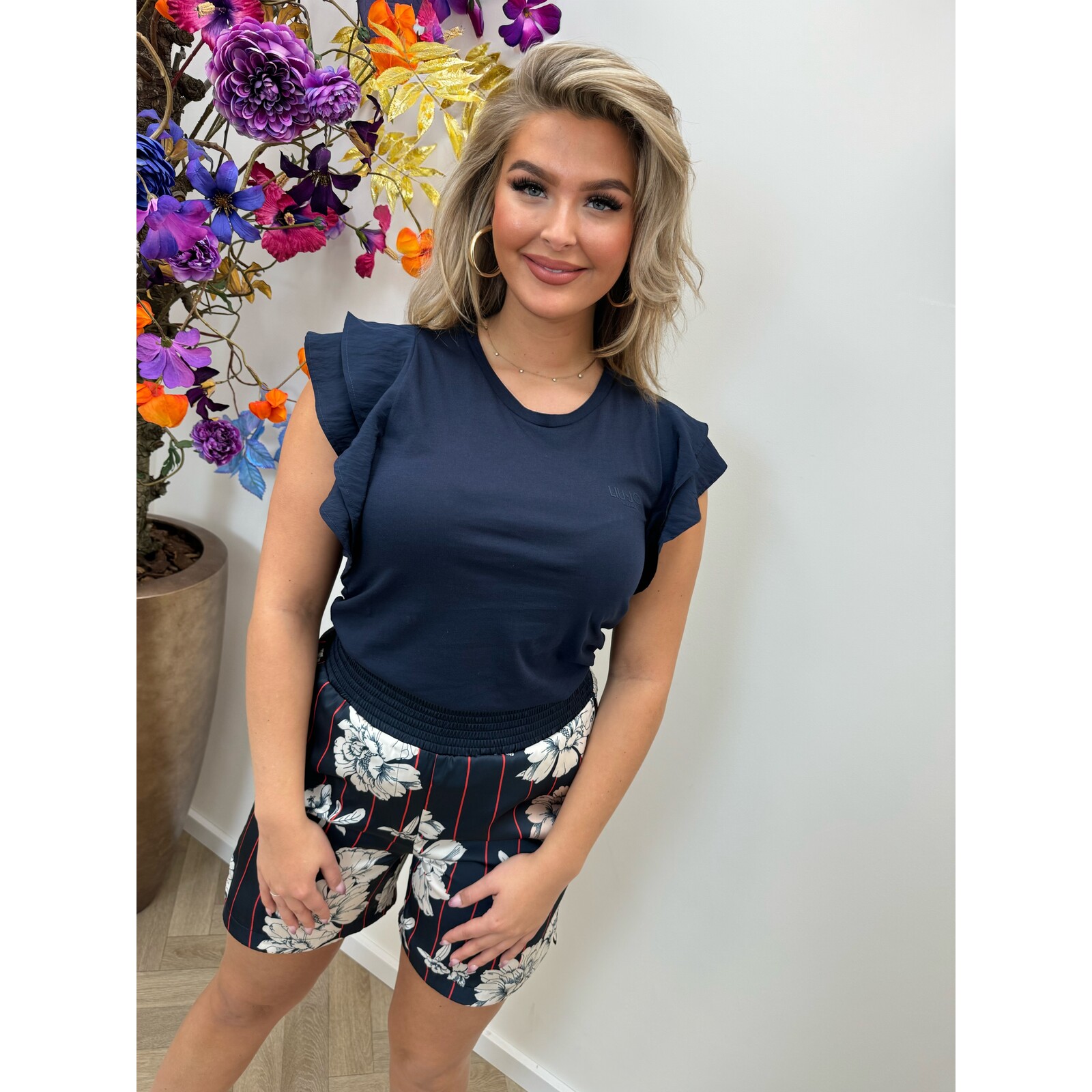 Liu-Jo Top Ruffle Navy Liu Jo 1624