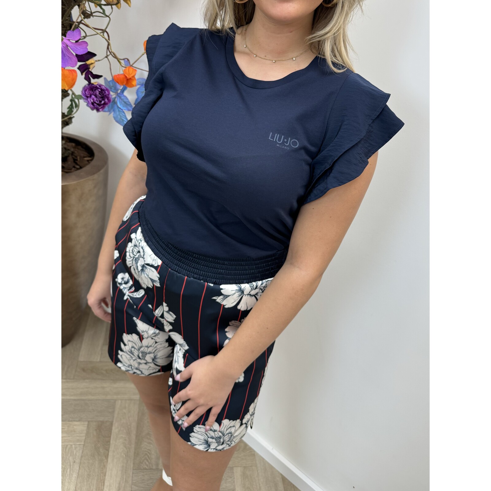Liu-Jo Top Ruffle Navy Liu Jo 1624