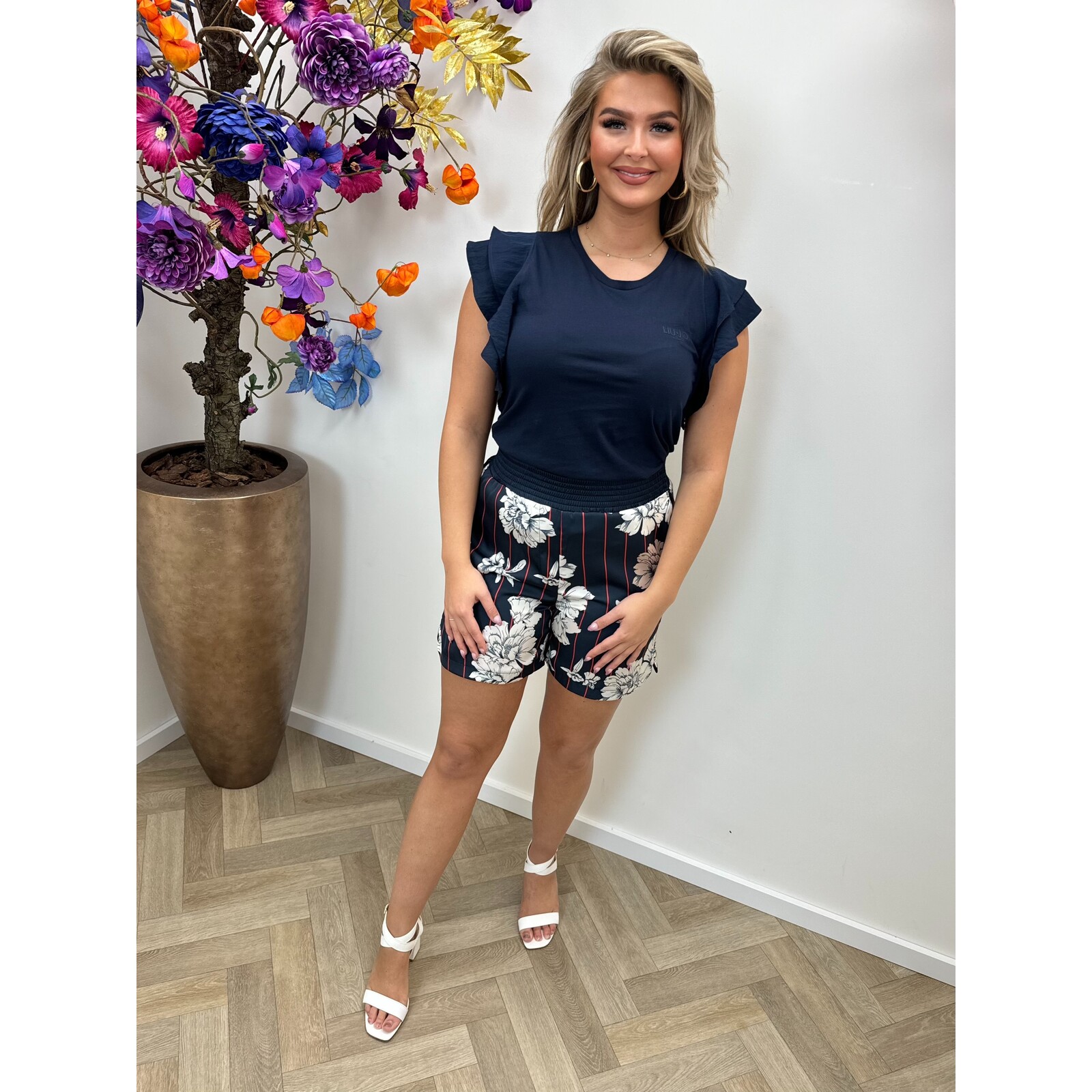 Liu-Jo Top Ruffle Navy Liu Jo 1624