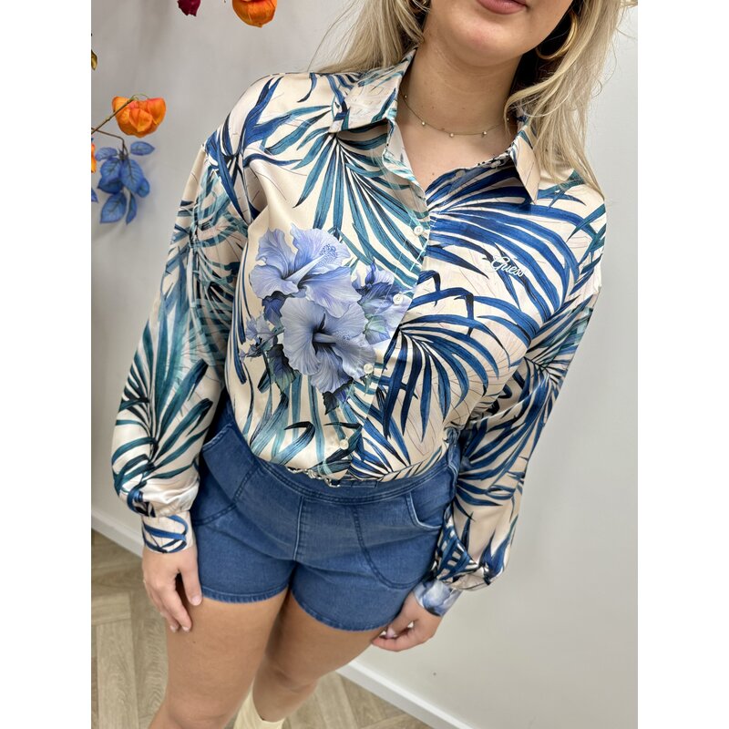 Blouse Bowed Emily Blue Guess 399