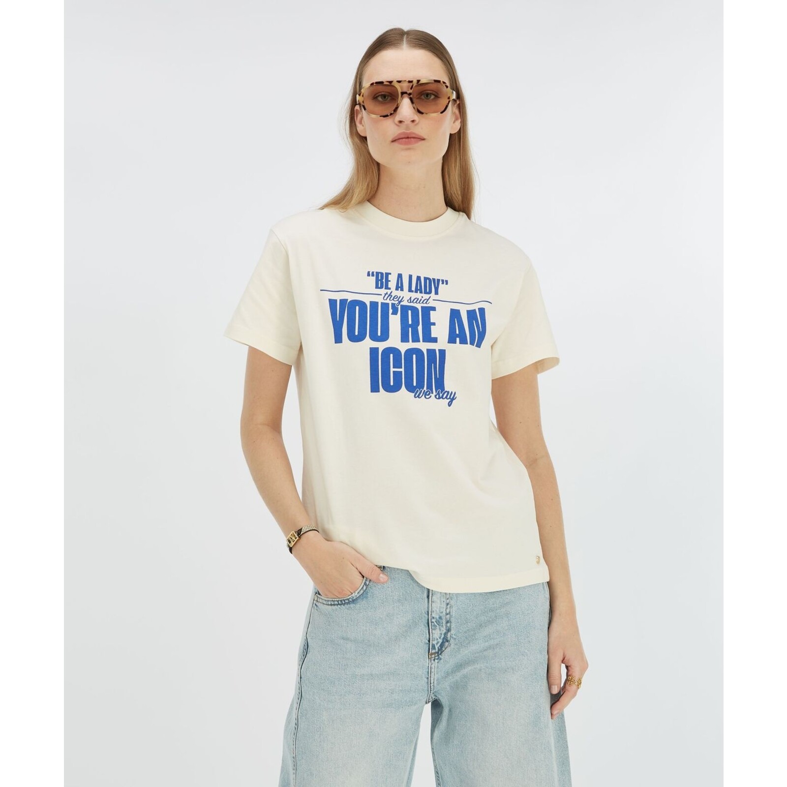 JoshV T-shirt Iconic Roxy Light Ecru JoshV