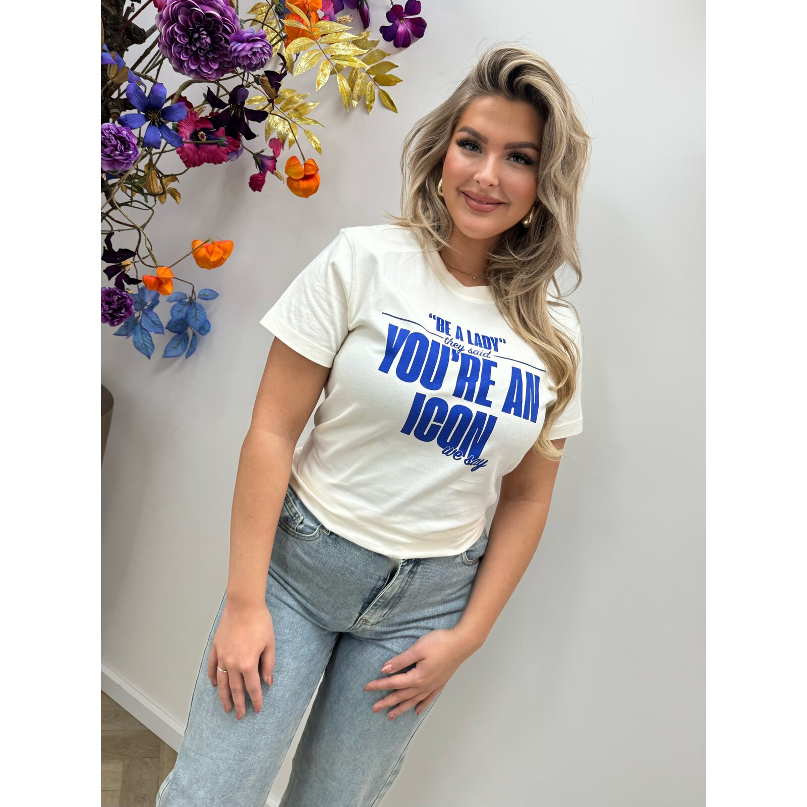 JoshV T-shirt Iconic Roxy Light Ecru JoshV