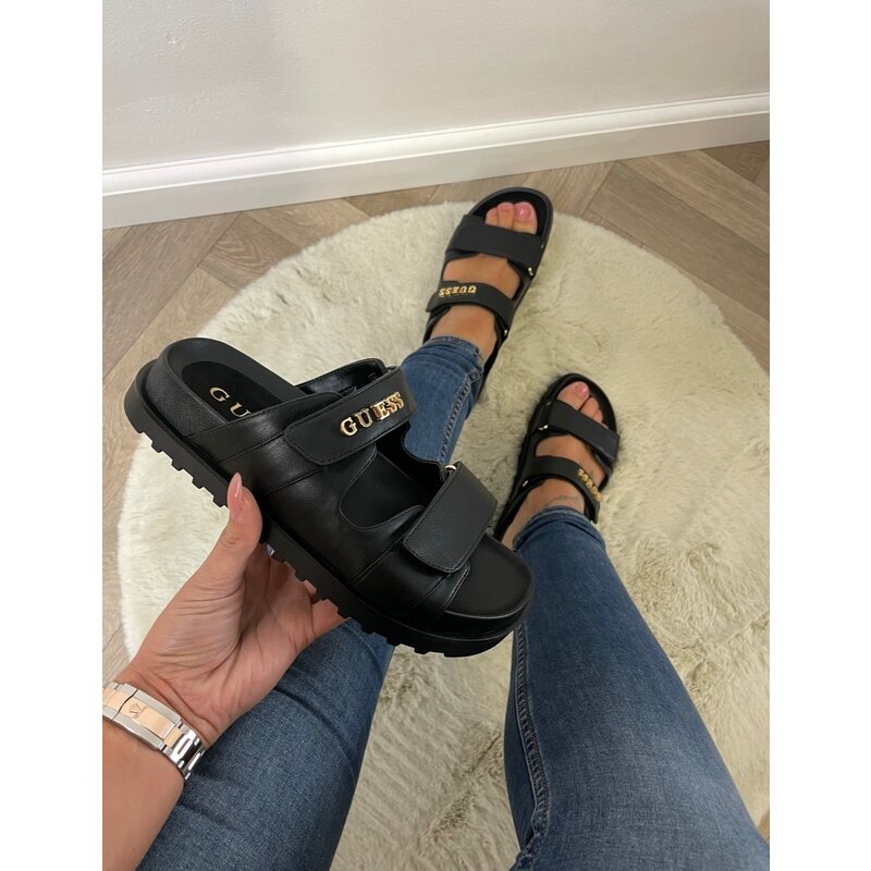 Slippers  Fabulon Leder Black Guess 456