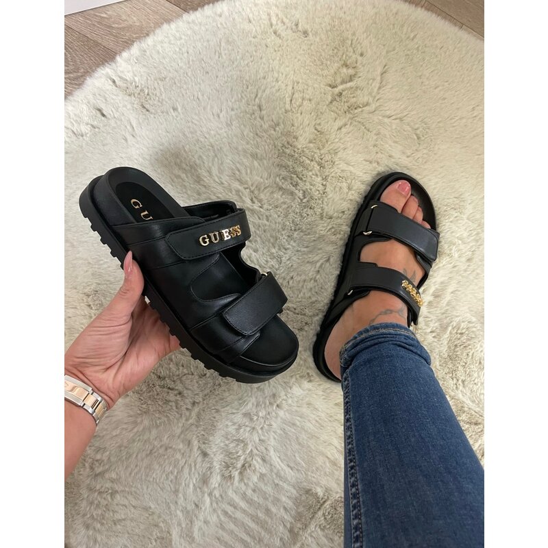 Slippers  Fabulon Leder Black Guess 456